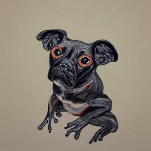 Prompt: portrait frog dog