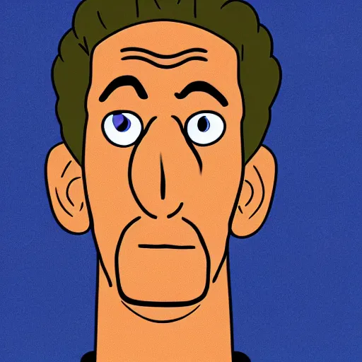 Image similar to bojack horseman style portrait of ross geller