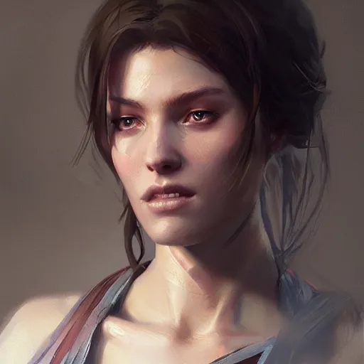 Prompt: hyper realistic concept art portait of a beauty female character art by Greg Rutkowski and Dmitry Prozorov