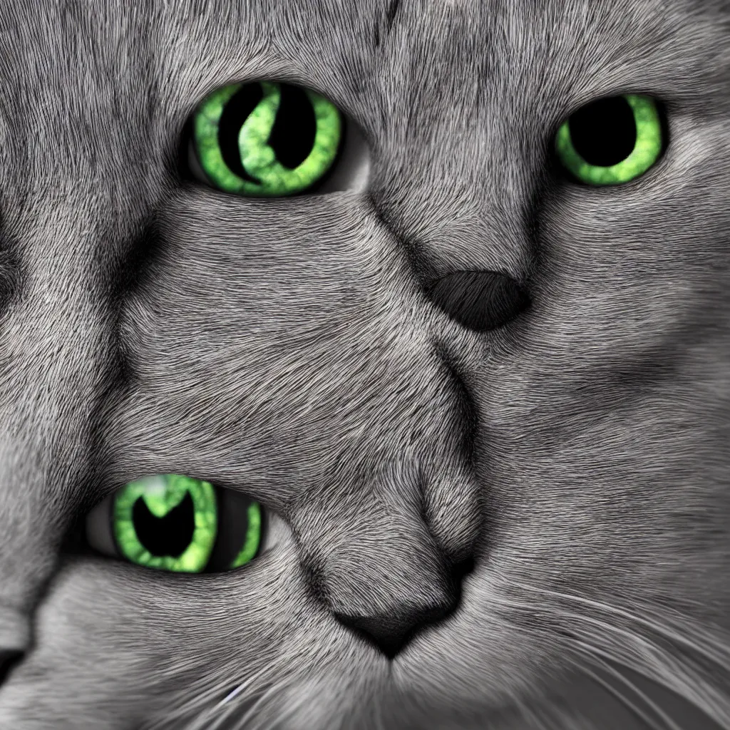 Image similar to 3 d octane render of ultra realistic cat eyeballs, trending on artstation