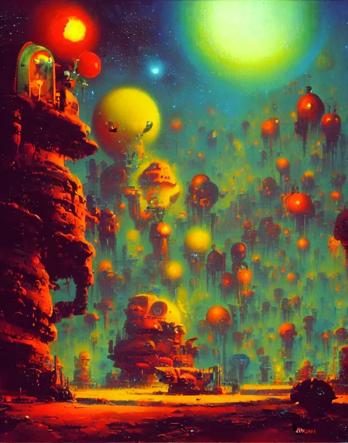 Image similar to an amazing piece of art by Paul Lehr