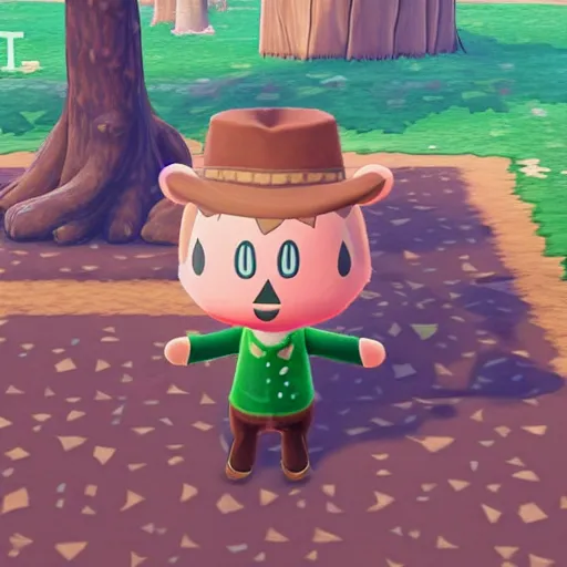 Image similar to Arthur Morgan as a deer in animal crossing, 3d