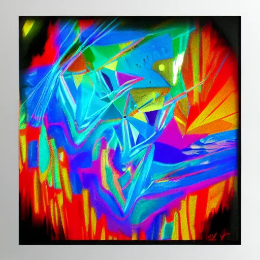 Prompt: laserdisc abstract art