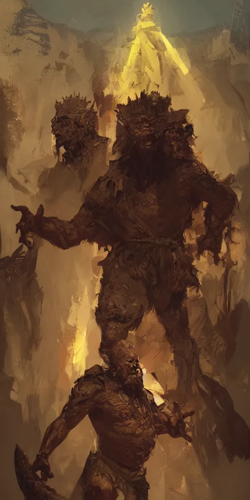 Image similar to full body master Portrait of the ancient historical biblical SNARLING ANGRYING YELLING, jealous king Saul of Israel by craig mullins and marc simonetti, ARTSTATION, cgsociety, polycount, character design, CINEMATIC, AWE INSPIRING, BEAUTIFUL, ART GERM