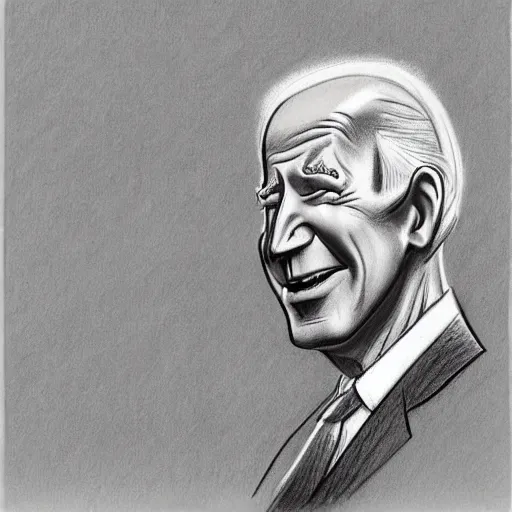 Image similar to milt kahl pencil sketch of joe biden