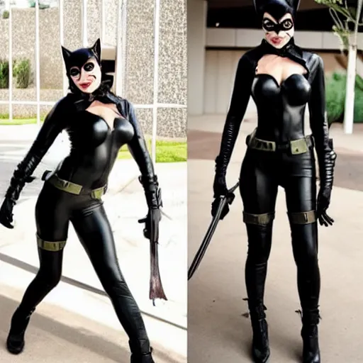 Prompt: Catwoman cosplay
