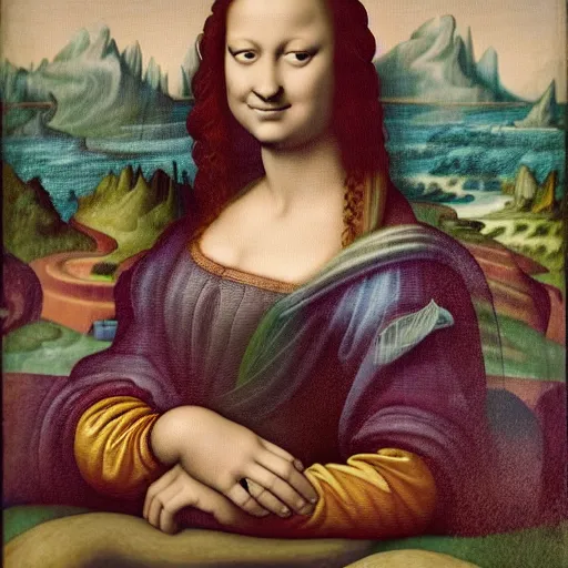 Image similar to a beautiful renaissance painted portrait of super - mario!! as the ( ( ( ( ( ( ( ( ( ( ( ( ( ( mona lisa ) ) ) ) ) ) ) ) ) ) ) ) ) )