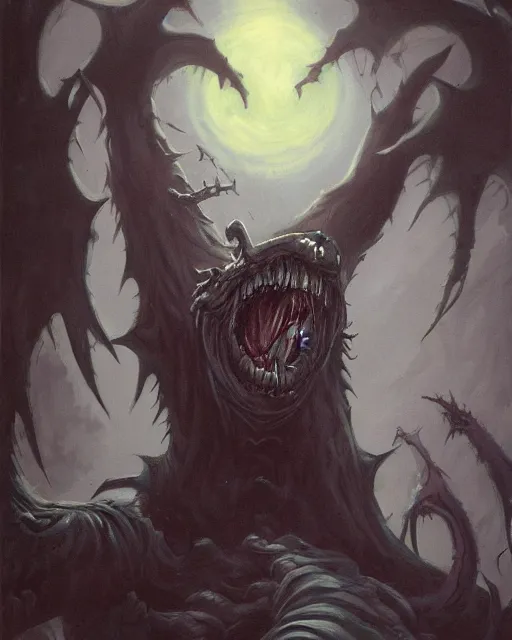 Image similar to a huge scary monster by BROM