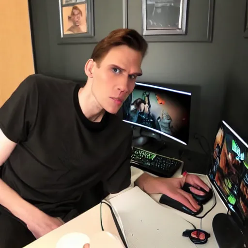 Image similar to jerma streaming on twitch