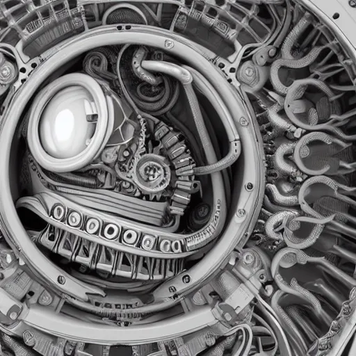 Image similar to realistic detailed image of the inside of a living biomechanical valve body, very intricate masterpiece