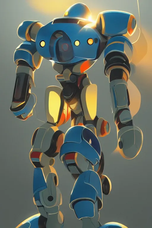 Image similar to metabots medabots medarotto medarot robot minimalist comics, behance hd by jesper ejsing, by rhads, makoto shinkai and lois van baarle, ilya kuvshinov, rossdraws global illumination ray tracing hdr radiating a glowing aura