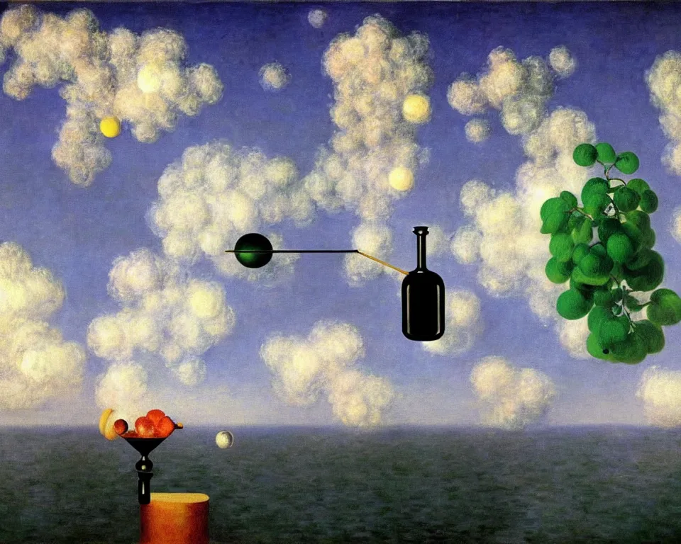 Image similar to achingly beautiful painting of a gravity bong by rene magritte, monet, and turner. whimsical.