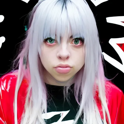 Image similar to Billie Eilish as A Japan anime 4k detail