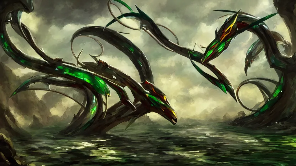 Prompt: Rayquaza, fantasy artwork, award winning, beautiful scenery, artstation