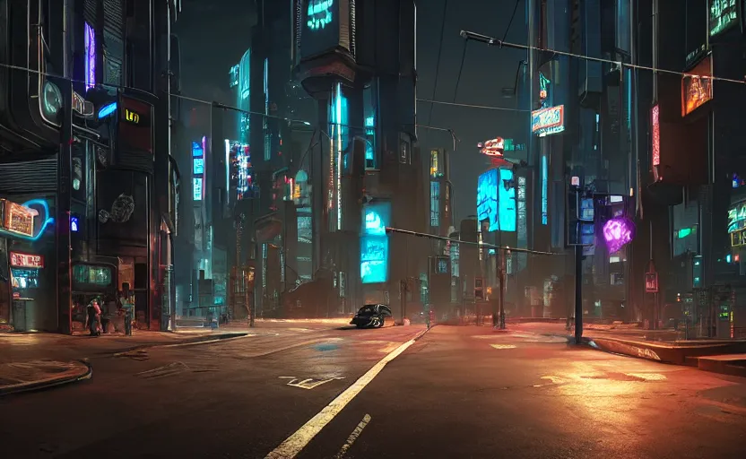 Image similar to photorealistic Cyberpunk city street with flying cars on the roads dark, wet, night light fixtures. 8K. detailed. photorealism. artstation. 25mm f/1.7 ASPH Lens. ultra realistic