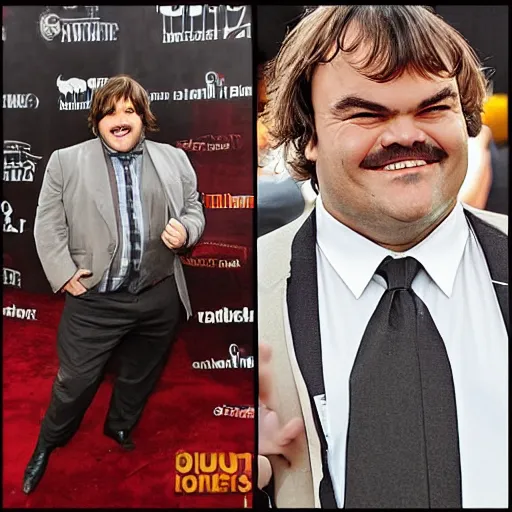 Prompt: Jack black as a Gigachad