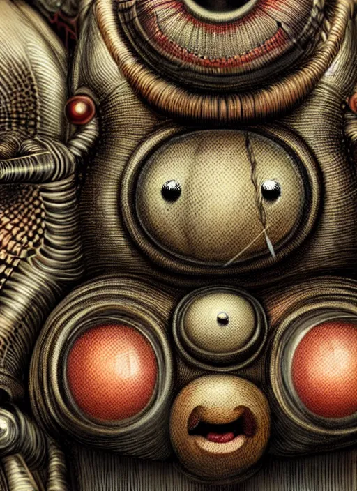 Image similar to highly detailed close - up portrait of retro mechanical striped insect toy, nicoletta ceccoli, mark ryden, lostfish, earl nore, hyung tae, frank frazetta, global illumination, detailed and intricate environment