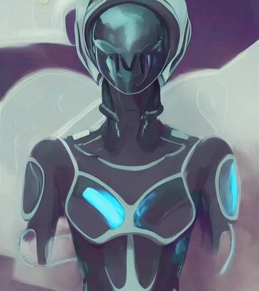 Prompt: sleek stunning portrait of matte spacesuit character design, trending on pixiv, amazing alien inspired by sleek goddesses of old, ancient traveler lithe and flexible gritty rough futuristic painterly impressions, anime style DEFINITELY lots of anime, make it cute too, kthxbai