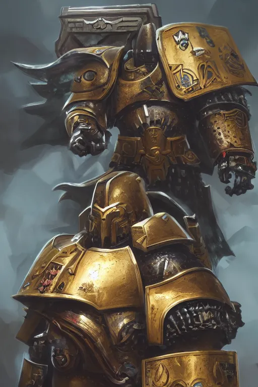 Image similar to armor portrait heros warhammer 4 0 k horus heresy fanart - the primarchs emperor by johannes helgeson animated with vfx concept artist & illustrator global illumination ray tracing hdr fanart arstation zbrush central hardmesh 8 k octane renderer comics stylized