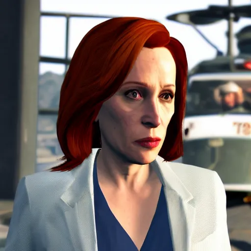 Prompt: Dana Scully in GTA V