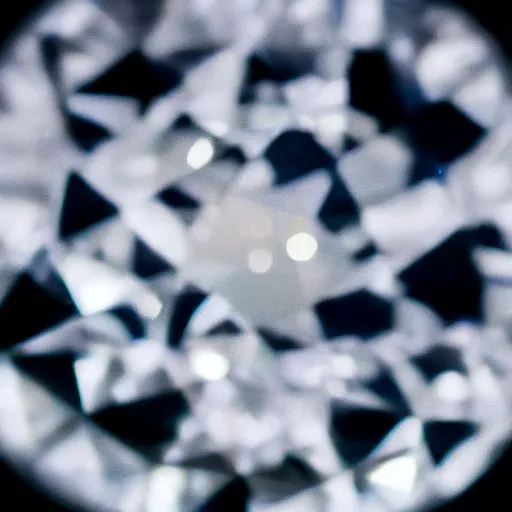 Prompt: studio photograph of raw uncut white diamond refracting light, macro photography, f 4