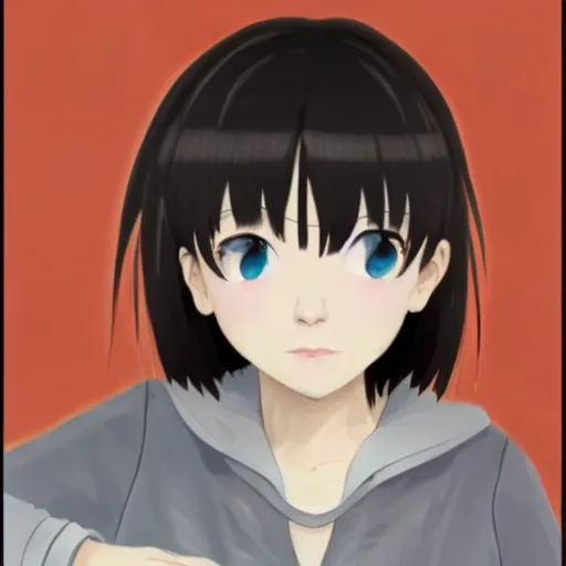 Image similar to lain iwakura as a real person