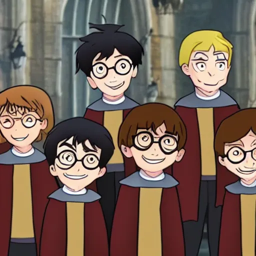 Prompt: animated harry potter