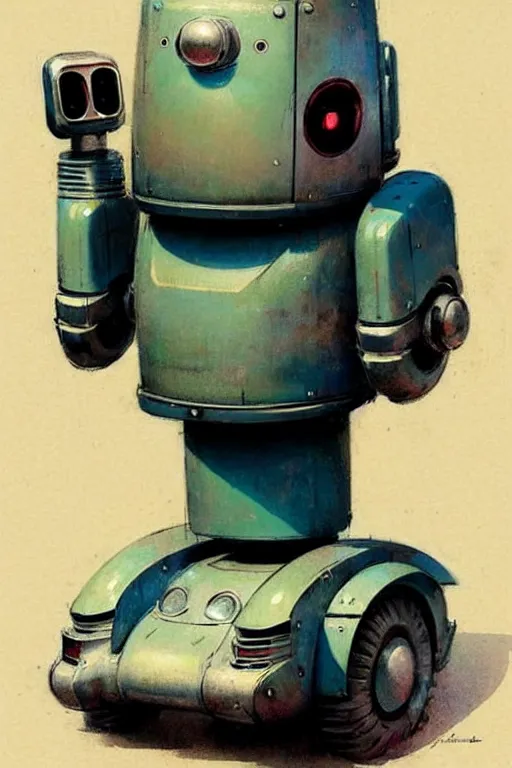 Image similar to ( ( ( ( ( 1 9 5 0 s retro future android robot dumptruck. muted colors., ) ) ) ) ) by jean - baptiste monge,!!!!!!!!!!!!!!!!!!!!!!!!!