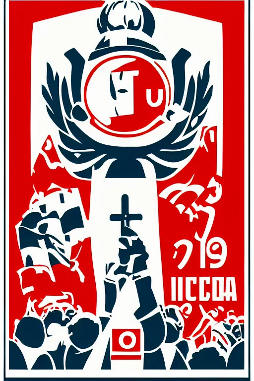 Image similar to USSR poster vector art