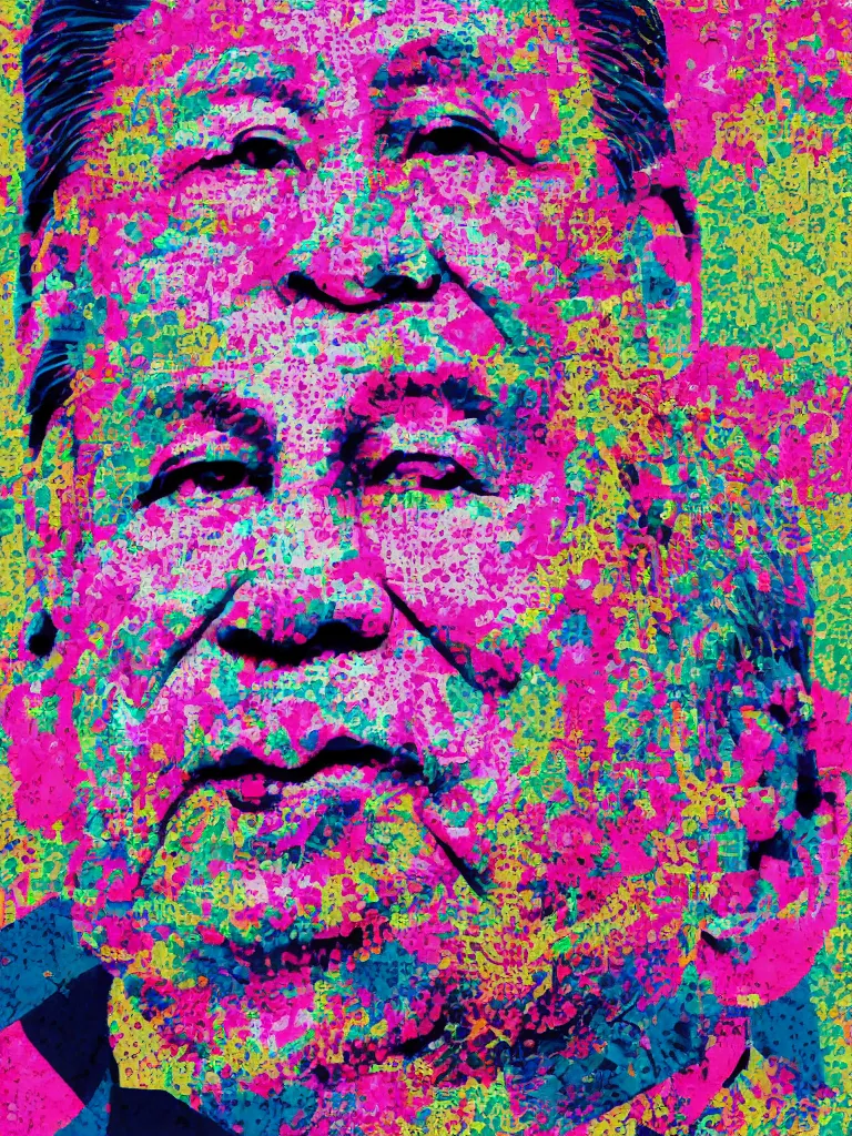 Prompt: Xi JinPing xcopyart style, glitch, detailed