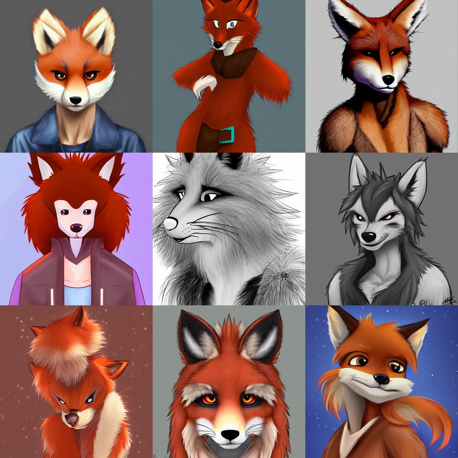 Prompt: extremely beautiful digital art of a cute cartoon male anthro anthro anthro furry furry furry fox character with styled hair, highly detailed, trending on FurAffinity