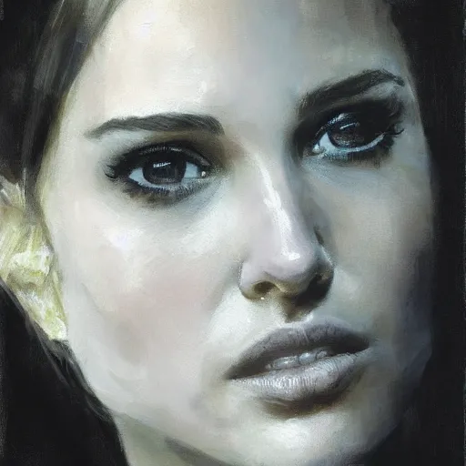 Image similar to portrait of natalie portman by jeremy mann