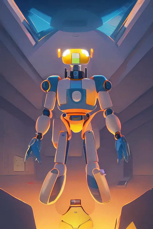 Image similar to metabots medabots medarotto medarot robot minimalist comics, behance hd by jesper ejsing, by rhads, makoto shinkai and lois van baarle, ilya kuvshinov, rossdraws global illumination ray tracing hdr radiating a glowing aura