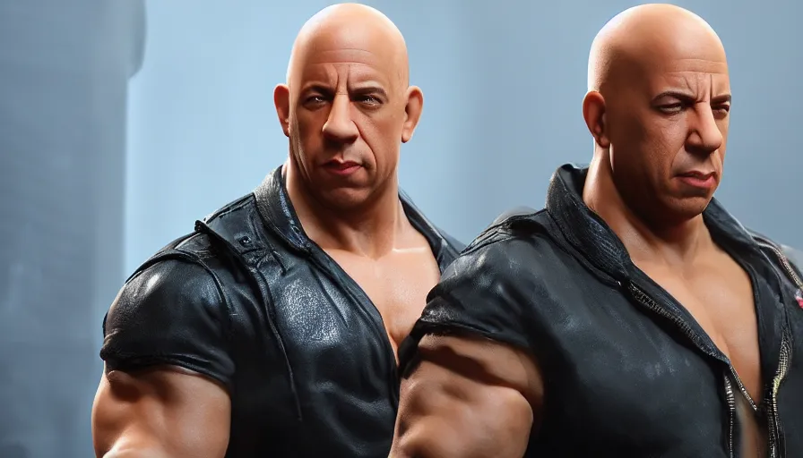 Prompt: Vin Diesel as a toy, hyperdetailed, artstation, cgsociety, 8k