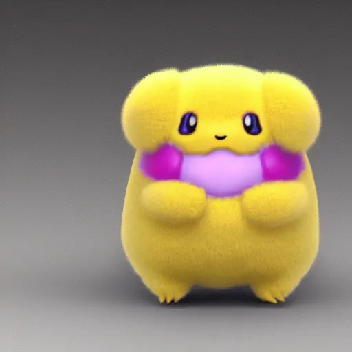 Image similar to an adorable pokemon like ditto. very cute friendly. fluffy. beautiful. digital render.