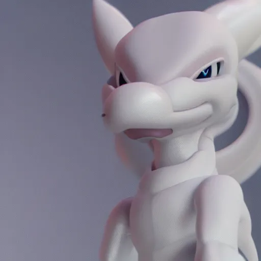 Prompt: mewtwo, photorealistic, high details, 8 k, sharp focus, octane render, volumetric light