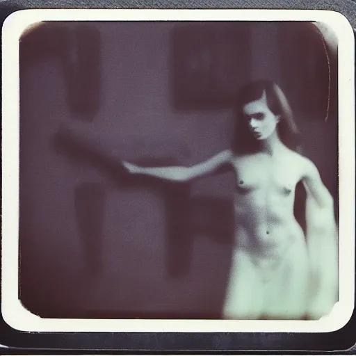 Image similar to vogue giallo photoshoot by annie liebovitz, fritz lang, and beksinski, cursed polaroid, 3 5 mm