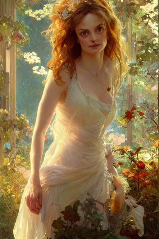 Image similar to Heather Graham portrait, fantasy, elegant, intricate, by Stanley Artgerm Lau, greg rutkowski, thomas kindkade, alphonse mucha, loish, norman Rockwell