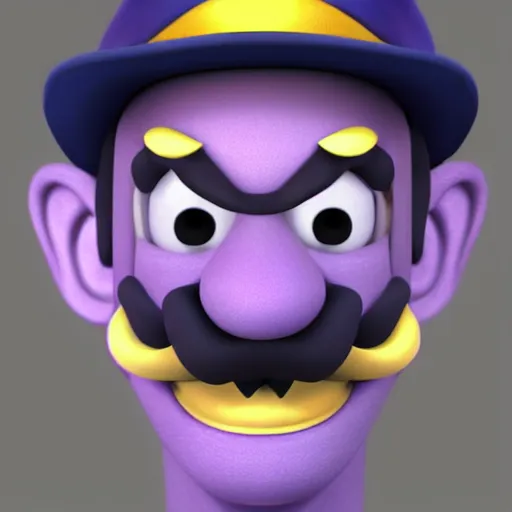 Image similar to stunning award winning hyperrealistic hdr 8 k highly detailed portrait photo of waluigi as a real human!!!!!!!!