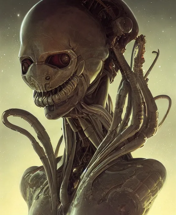 Prompt: simplicity, portrait of a alien insect, adorable, childlike, milky way environment, ultra realistic, concept art, intricate details, cheerful, highly detailed, photorealistic, octane render, 8 k, unreal engine. art by artgerm and hr giger and greg rutkowski and alphonse mucha