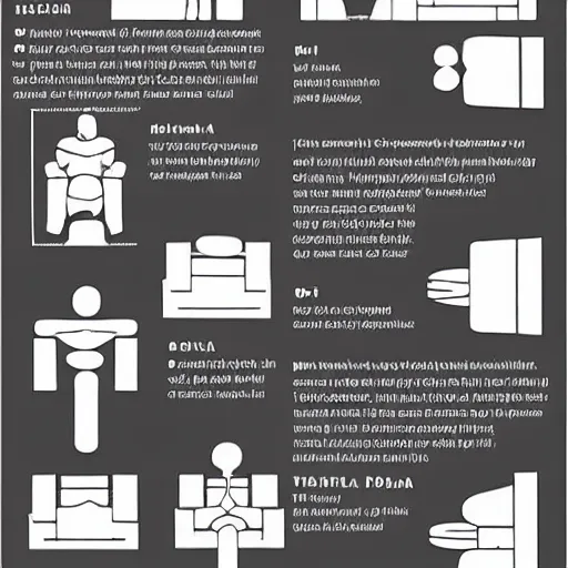 Image similar to ikea instruction sheet for 6 kama sutra positions, detailed diagrams.