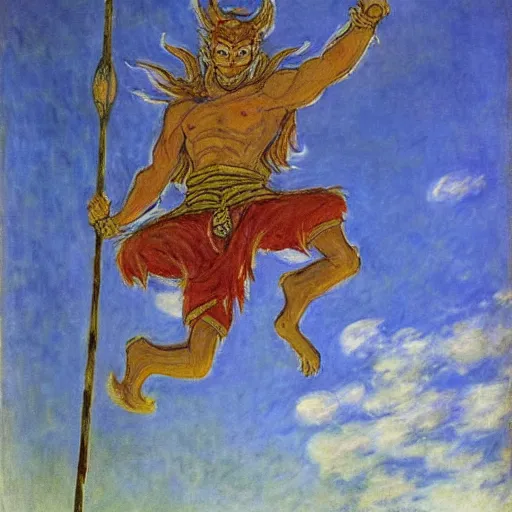 Prompt: Sun Wukong, Journey to the west, Claude Monet