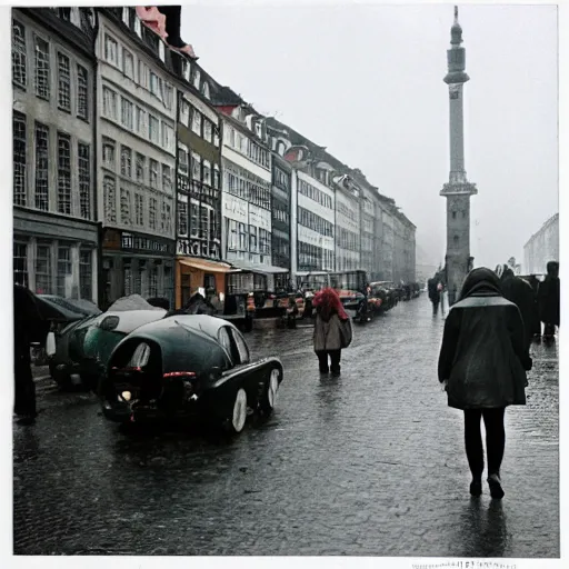 Image similar to Copenhagen on a rainy day in 1970