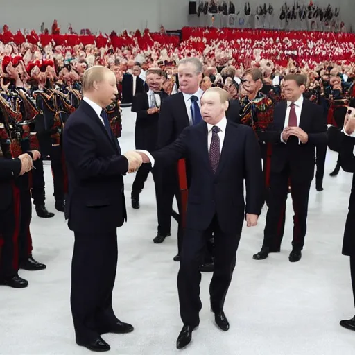 Image similar to Putin is dead and everyone is happy, award winning photo