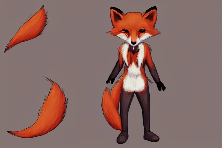 Image similar to an anthropomorphic fox, fursona!!!! trending on furaffinity, by kawacy, trending on artstation