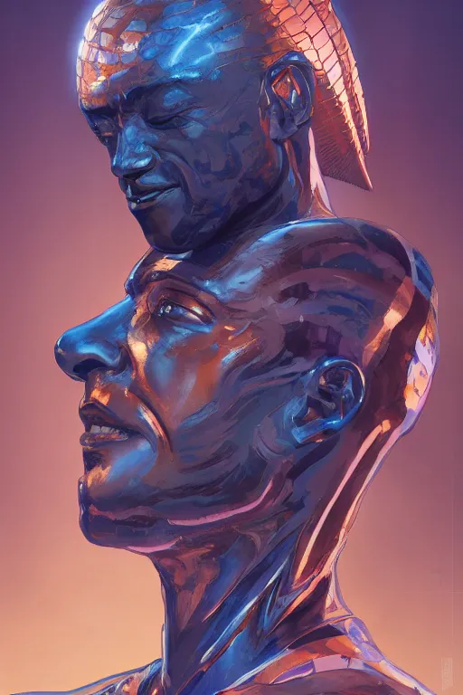 Image similar to portrait of osiris by artgerm, tooth wu, dan mumford, beeple, wlop, rossdraws, james jean, marc simonetti, artstation giuseppe dangelico pino and michael garmash and rob rey and greg manchess and huang guangjian and makoto shinkai