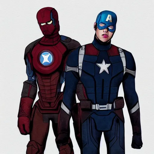 Image similar to Pete Davidson and Kanye West in Captain America: Civil War (2016), 8K concept art, detailed