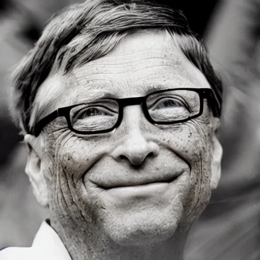Image similar to bill gates as a north vietnamese war hero in a trench, violent, sharp focus, hyper realistic, sony 5 0 mm lens