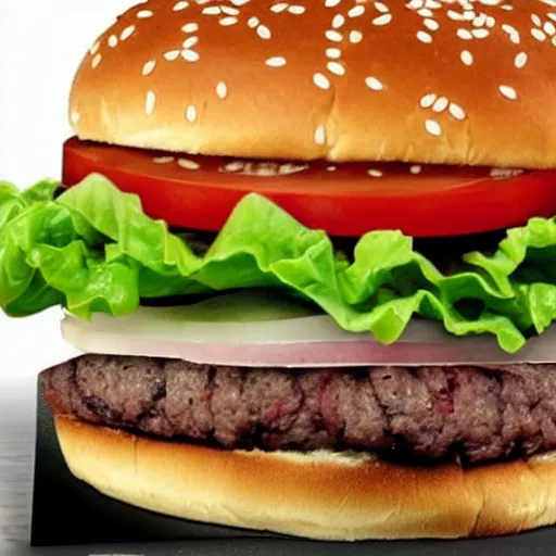 Image similar to american flag burger, a burger with lettuce, patty, ketchup, american flag, pickle, mayonnaise