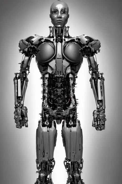 Image similar to symmetry!! full body female human anatomy concept, cybernetic implants, gun metal grey, mechanized limbs, muscular system reference, digital art, in the style of ben lol, brian sum, ramil sunga, herbert lowis, furio tedesschi, christopher cao, artstation, pinterest, deviantart, photoshop, octane render, unreal engine